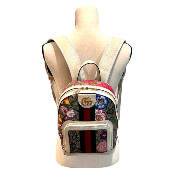 NEW Authentic Gucci Ophidia GG Flora Small Backpack - Picture 15 of 15